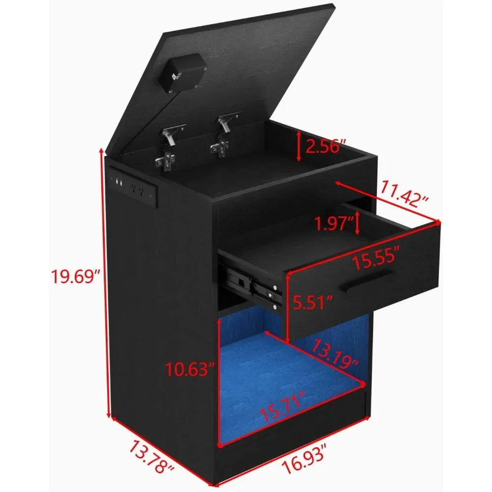 Secret Safe Nightstand with RFID Lock