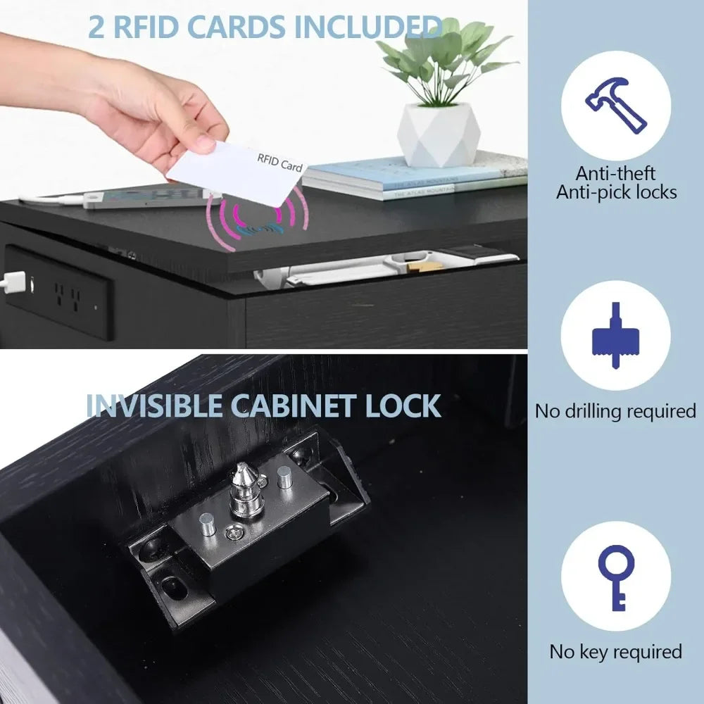 Secret Safe Nightstand with RFID Lock