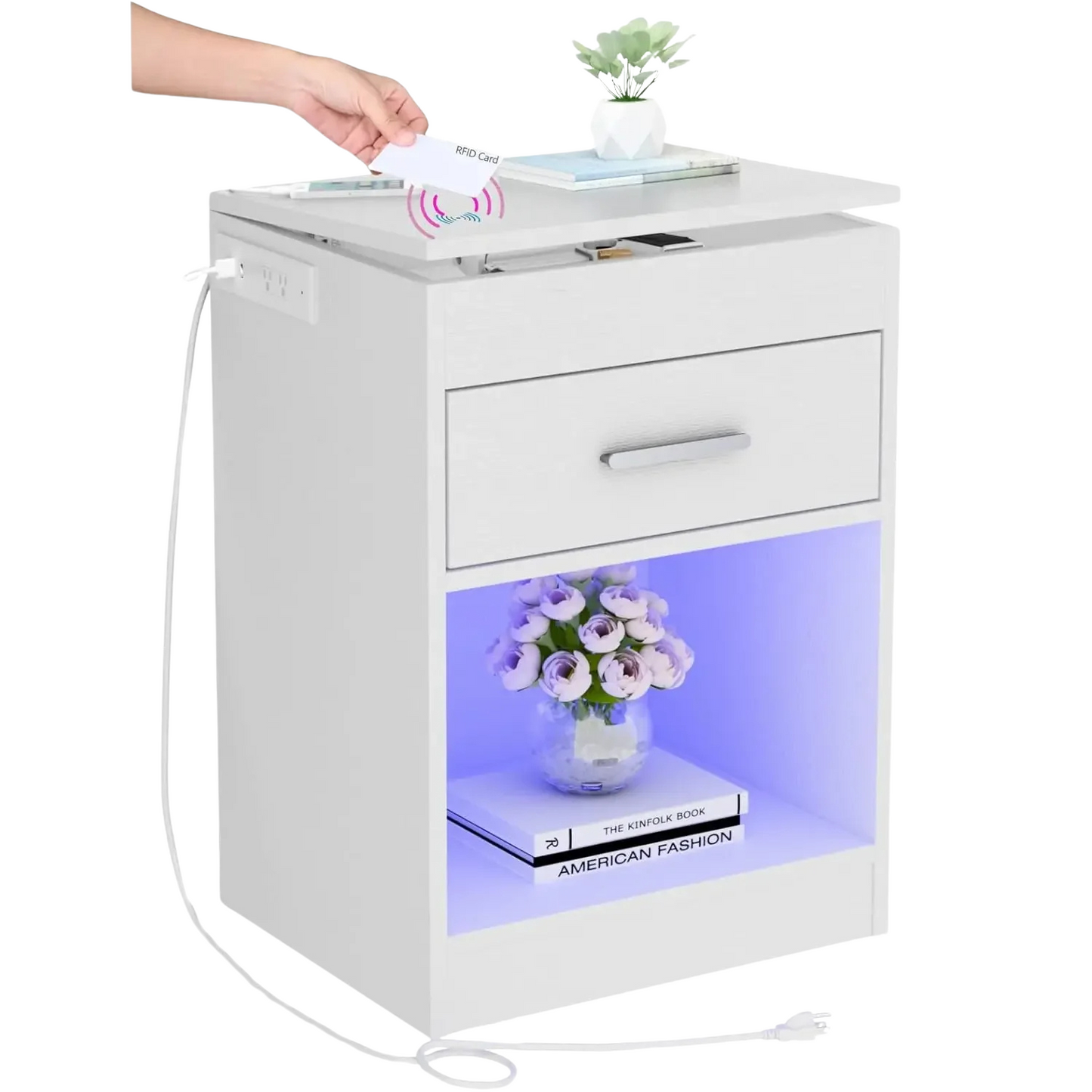 Secret Safe Nightstand with RFID Lock